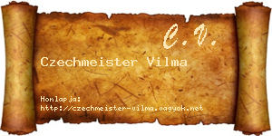 Czechmeister Vilma névjegykártya